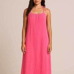 Sundress Marla Long Terrycloth Maxi Dress Light Pink XS/S 100% Cotton NWT $249